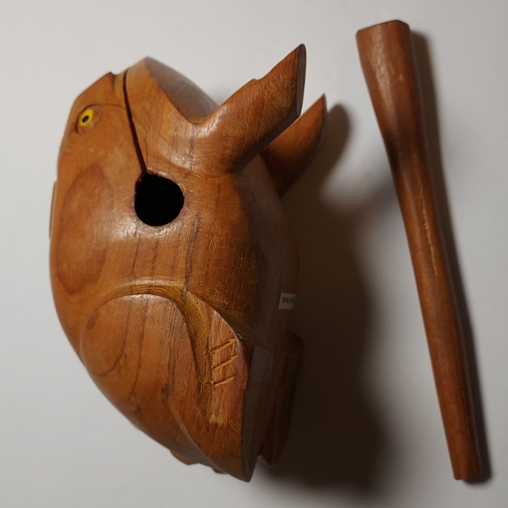 Wooden Frog Rasp Musical Instrument Percussion Hand Crafted - Picture 9 of 13